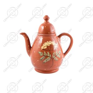 Чайник глиняный с рисунком пижмы, 1,2 л